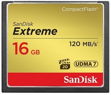 Thẻ nhớ CF Sandisk Extreme Compact Flash 16GB 800X 120MB/s
